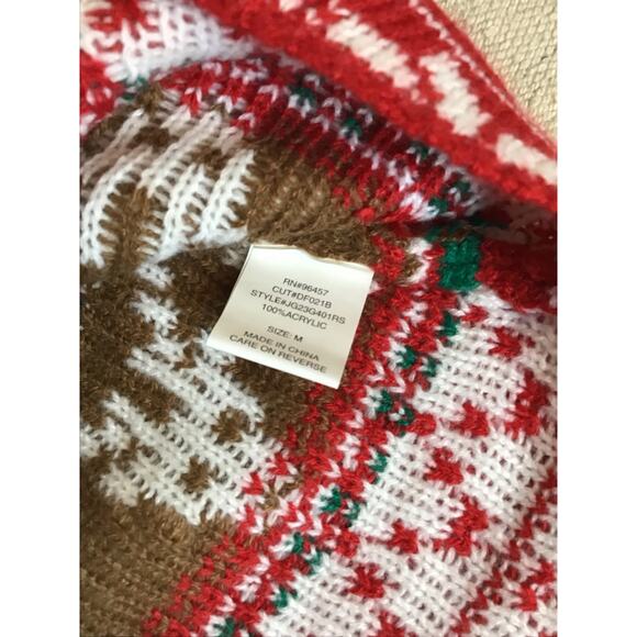 Born Famous Women Christmas Holiday Snowflake/Reindeer Sweater Mini Skirt Sz.Med - Picture 8 of 10